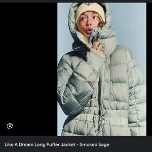 NWT!! Free People Movement REVERSIBLE Sage Green Puffer Jacket (SM)